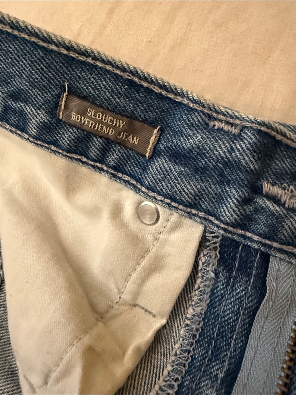 Point Sur for J. Crew Blue Denim Relaxed Leg Jeans with White Polka Dots size 27 - Picture 6 of 11